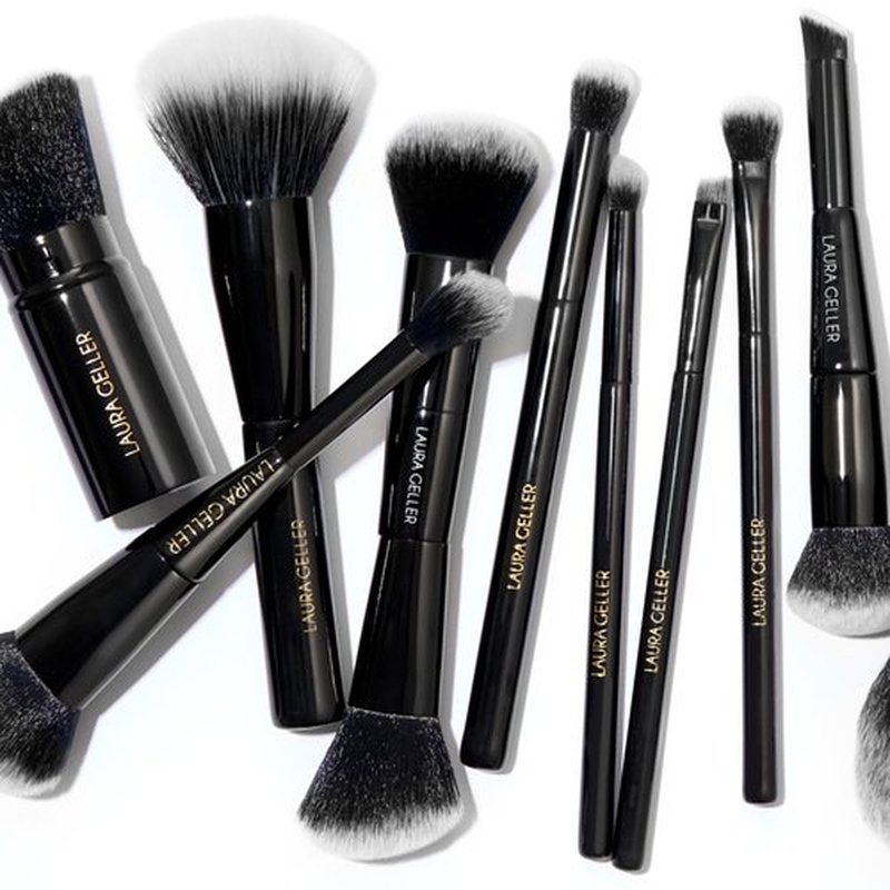LAURA GELLER NEW YORK Dual-Ended Blush + Bronzer Brush - Blush Bronzer Contour Face Makeup Brush