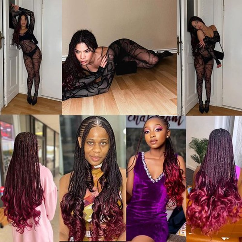 8 Packs French Curl Crochet Braids 30 Inch Goddess Box Braids Crochet Hair French Curly Braiding Hair Crochet Hair for Black Women French Curly Braids With Loose Wavy Ends Hair Extensions( 30 Inch (Pack of 8)，TBUG# )