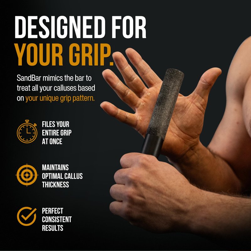 SandBar Callus Remover File for Hands - Durable Aluminum Tool for Callus Care and Dead Skin Removal - Includes Nourishing Salve - Ideal for Athletes, Climbers, and Gym Enthusiasts