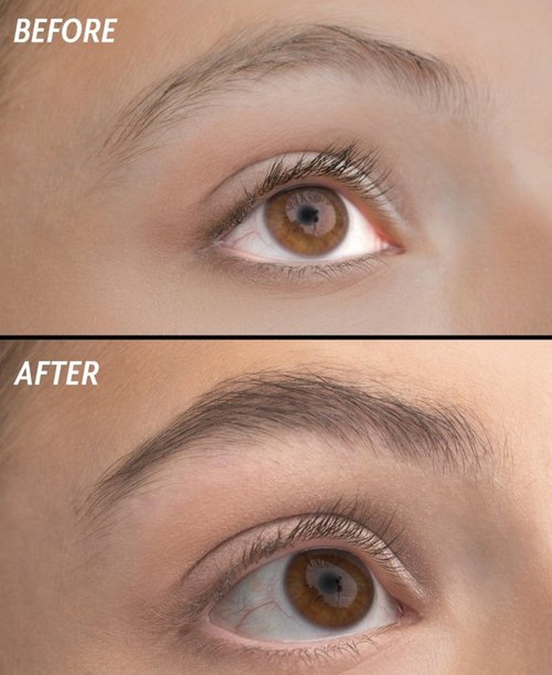 MELOWAY Brow Creation Gel - Tinted Fiber Gel for Thicker, Fluffier Brows - Patented Brush - Vitamin-Enriched Formula - Vegan, Cruelty-Free, Clean - Made in USA - Medium Brown (Dirty Chai) - 6.0ml
