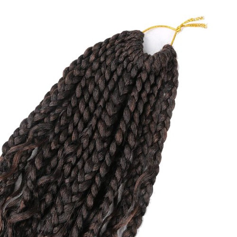 8 Pack Bohomian Box Braids Crochet Hair 12 Inch Crochet Box Braids Curly Ends Goddess Box Braids Crochet Hair Boho Box Braids Crochet Hair for Black Women Synthetic Hair Extensions T30