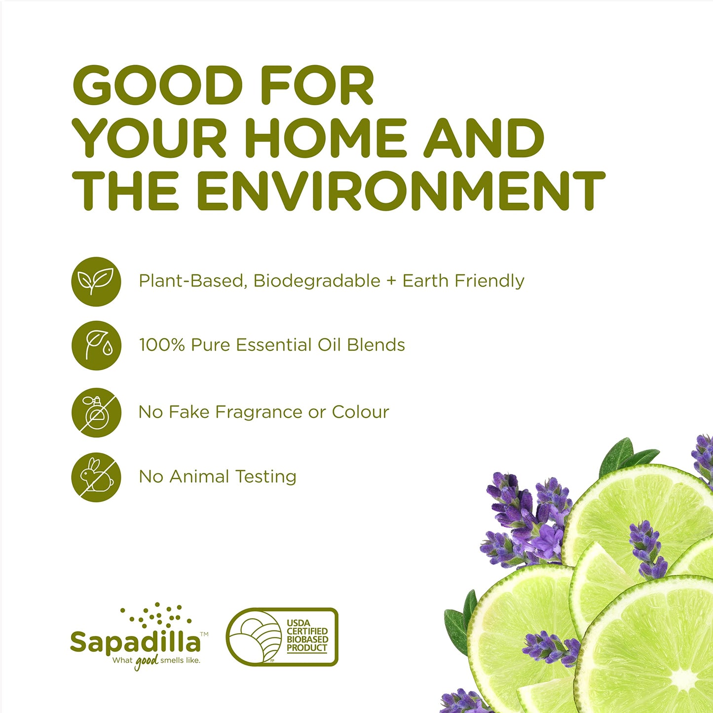 Sapadilla Multi-Surface Countertop Spray - Three Scent Variety - Made with 100% Pure Essential Oil Blends, Multi-Purpose Household Cleaner, Aromatic, Plant Based, Biodegradable, 16 Ounce (Pack of 3)
