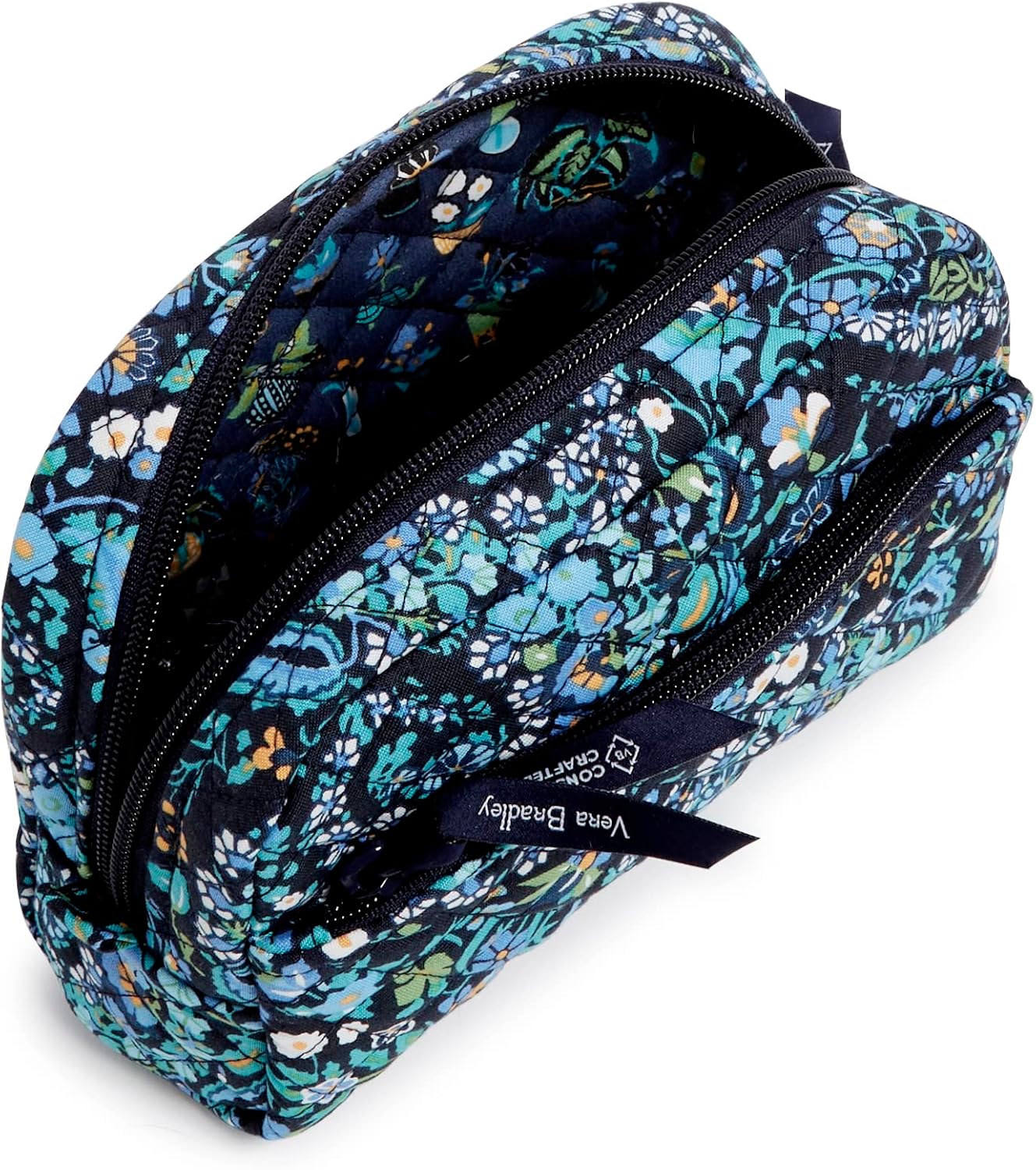 Vera Bradley Women's Cotton Medium Cosmetic Makeup Organizer Bag