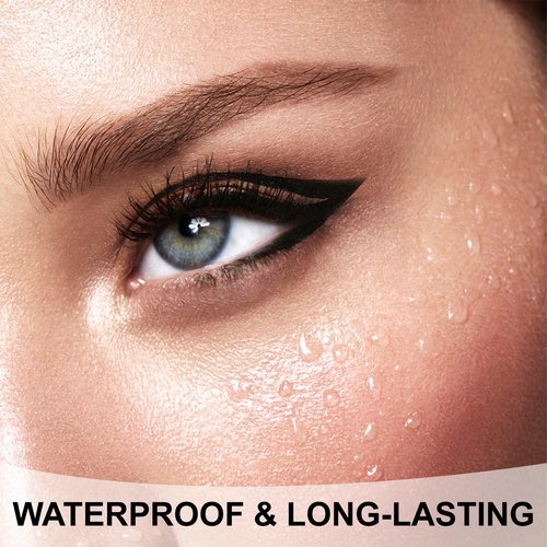 Erinde Waterproof Gel Eyeliner Pencil, Long-Lasting Sharpenable Eye Liner Pen, Waterline Gel Eyeliner Pencil, Ultra-Smooth Creamy Application, Smudge-Proof, Matte Finish, Black