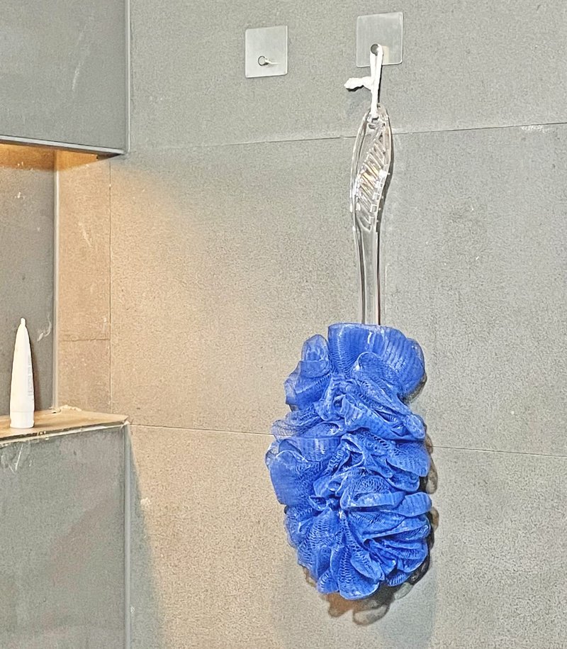 Loofah Back Scrubber for Shower,Long Handle Bath Body Brush Soft Nylon Mesh Loofah Sponge On a Stick,Exfoliating Scrub Cleaning Luffa for Elderly for Men Women(2-Pack,Bule and Green)