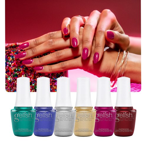 Gelish Mini Holiday Winter Collection A Fuzzy Feeling Value Packs - Gel Nail Color, Fall Gel Polish Collection, Long-Lasting Soak Off Gel Polish 9mL (Value Pack, 6 Mini Bottles)