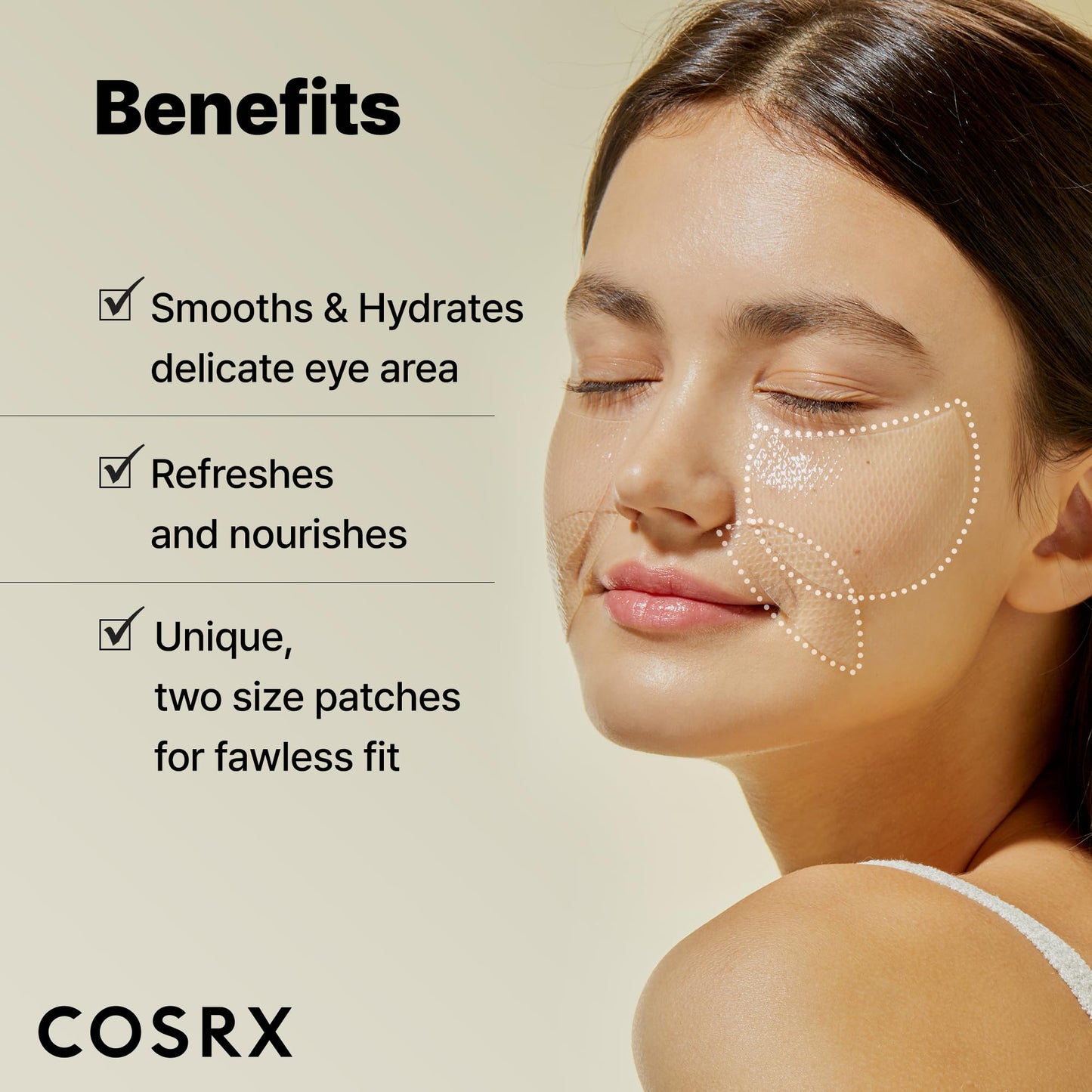 COSRX Advanced Snail Mucin Hydrogel Eye Patch for Fine Lines & Dry Under Eyes, Gel Serum Mask, Hydrating Under Eye Patches (60), Snail Eye Patches, Korean Skin Care