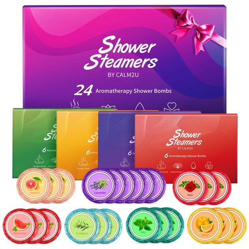 Shower Steamers Aromatherapy - 24 Pack Shower Bombs with Essential Oils, Self Care Birthday Gifts for Women Who Have Everything, Stress Relief Gifts for Her, Mom