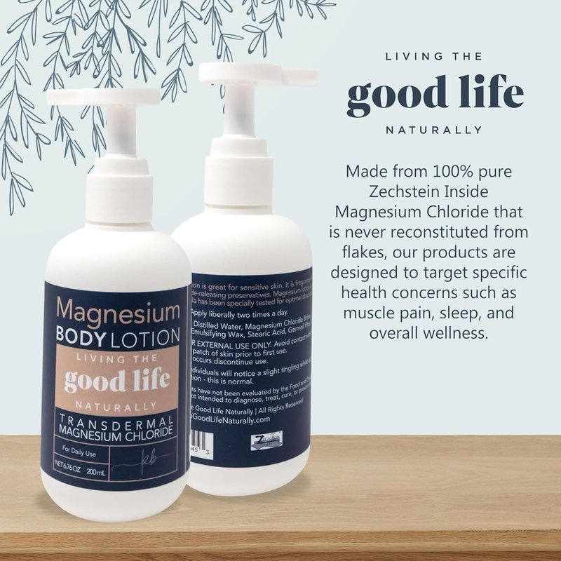 Magnesium Body Lotion - Transdermal Moisturizer with Vitamin E & Jojoba Oil | 6.76 oz for Sensitive Skin