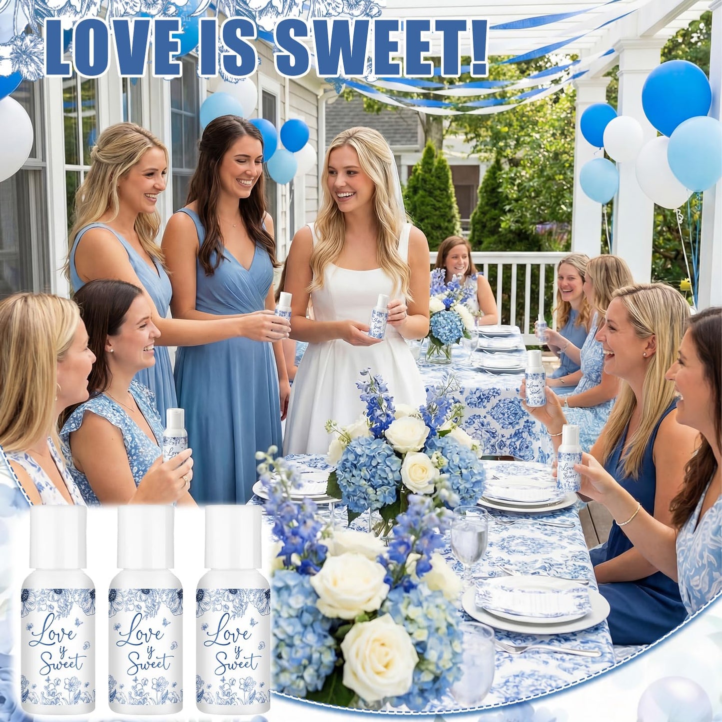 24 Pcs Travel Size Mini Sunscreen Bulk Spf 30+ Wedding Party Thank You Gifts for Guest Small Sunscreen for Summer Wedding Bridal Baby Shower Party Favor, 1 Fl. oz(Love is Sweet)