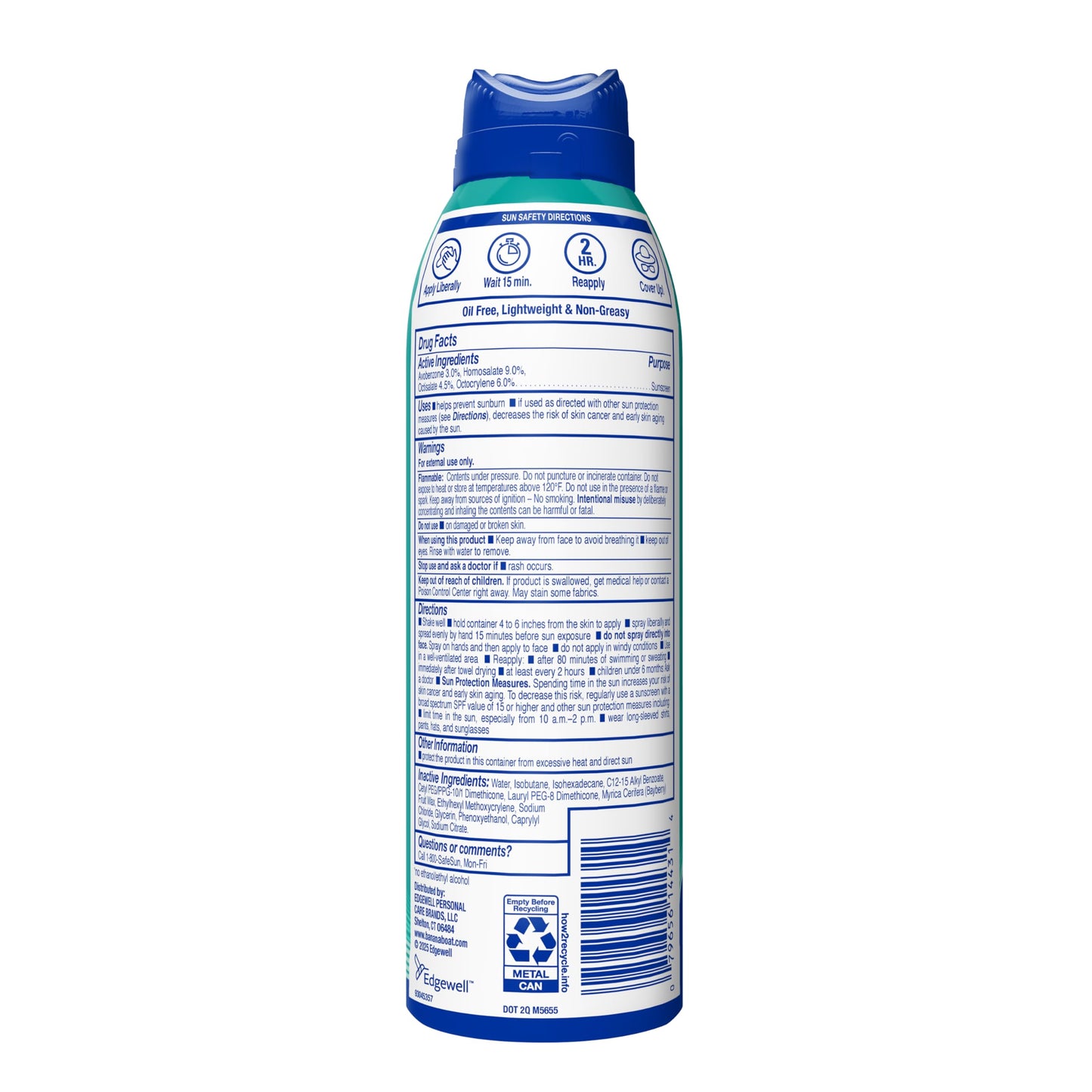 Banana Boat Sheer Sensitive Sunscreen Spray SPF 50, 6 Oz