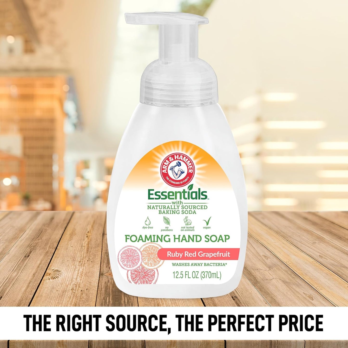 Arm & Hammer Foaming Hand Soap - Ruby Red Grapefruit Scent with Aloe Vera | 12.5 Fl Oz (370mL)