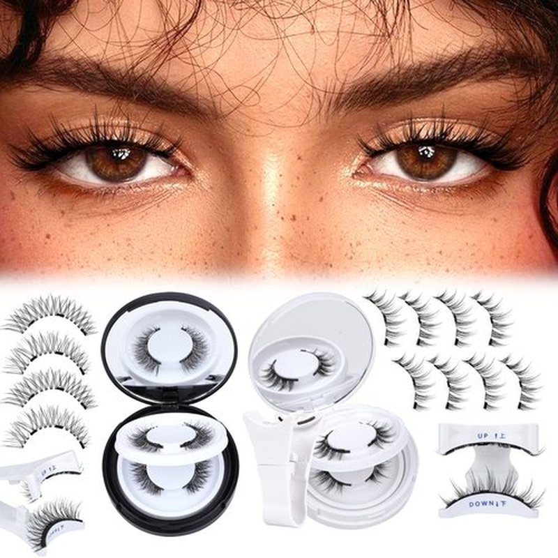 Magnetic Eyelashes Natural Look Clear Band Wispy Magnetic Lashes with Applicator Reusable Magnetic Eyelashes No Glue Needed Magnetic Lashes without Eyeliner False Eyelashes 4 Pairs 2 Pack by JIMIRE