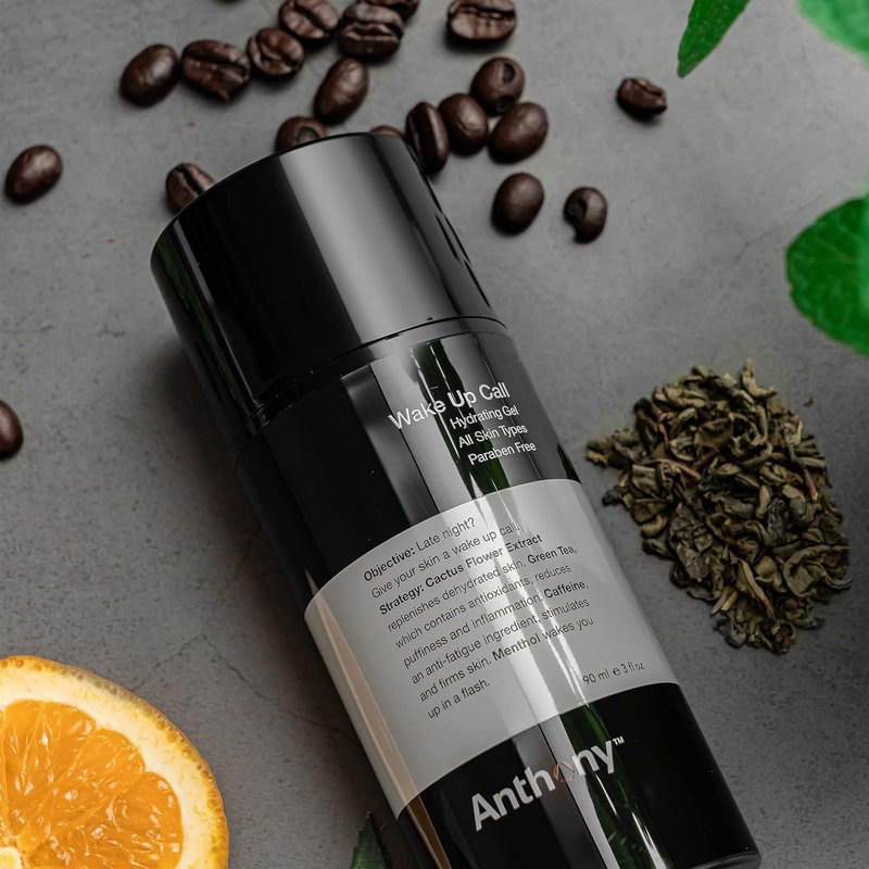 Anthony Wake Up Call Face Moisturizer - Anti-Puffiness Formula with Caffeine, Menthol & Green Tea | 3 Fl Oz