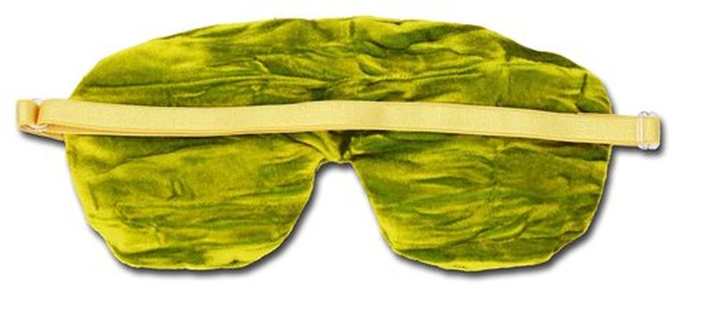 Candi Andi Handmade Opulence Yoga Eye Mask Pillow - Weighted Flaxseed Fill, Unscented, Satin & Velvet, Adjustable Strap - Ideal for Meditation & Restful Sleep -Lime - TEMF-LM