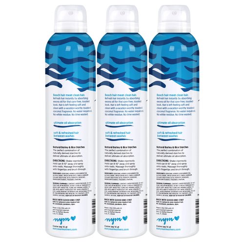 Not Your Mother's Beach Babe Dry Shampoo (3-Pack) - 7 oz Dry Shampoo - Instantly Absorbs Oil - Hair Essentials for Back to School