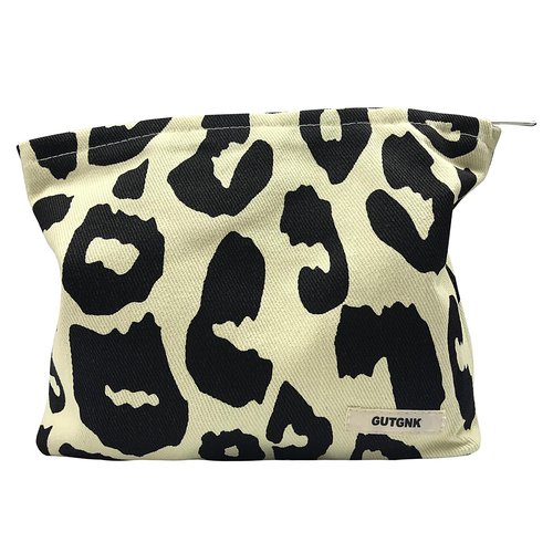 GUTGNK Women's Cosmetic Bag, Foreign Style Rice Leopard Print, Travel Cosmetic Bag Small Cosmetic Bag, Skin Care Cosmetics Changing and Washing Convenient Tote Bag Zipper Storage Bag