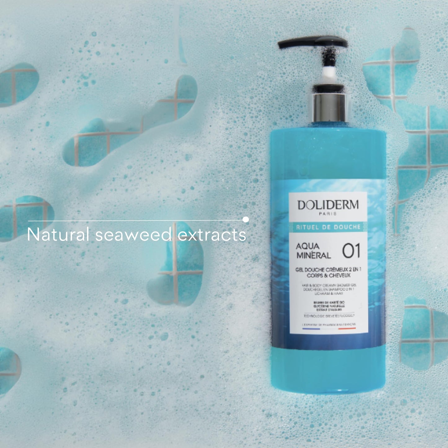 Doliderm Paris - Creamy Shower Gel, 33.8 Fl Oz (Aqua Scent)