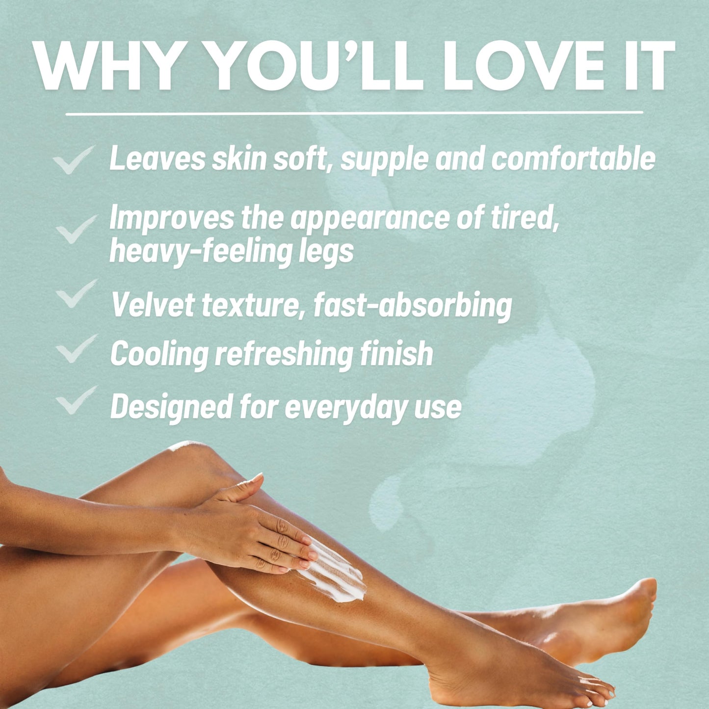 CASTANEA Advanced Moisturizing and Hydrating Leg Cream with Horse Chestnut & Arnica for Tired Legs, Cooling Relief, Fast-Absorbing Formula 7.05 oz