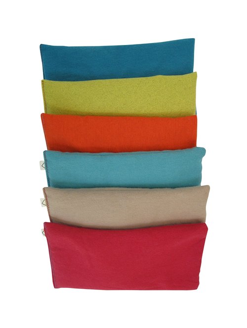 Peacegoods Pack of (4) Unscented Eye Pillows - 8.5 x 4 - Flax Seed - Weighted - Soft Cotton Flannel - Yoga Massage Meditation Sleep - Bulk - Teal Green