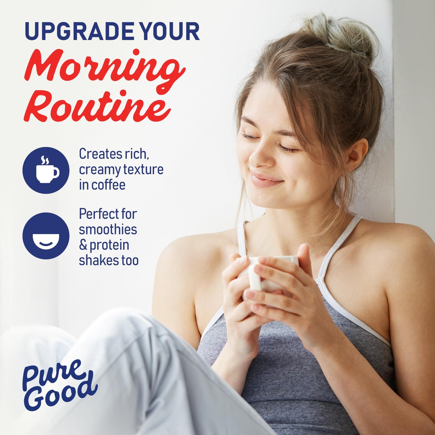 PureGood Organic MCT Oil Powder with Prebiotic Fiber, 1 Pound (16 oz) | C8 & C10 from Coconuts | MCT Oil Coffee Creamer, Unflavored | Non-GMO, Vegan, Kosher, Gluten Free