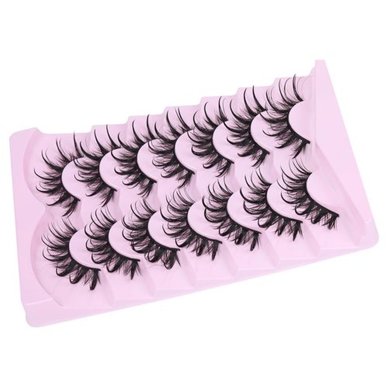 EYDEVRO Manga Lashes Wet Look Thai Style Anime Cosplay False Eyelashes 18mm Spiky Thick Dramatic Doll Lashes Japanese Korean Lashes 7 Pairs