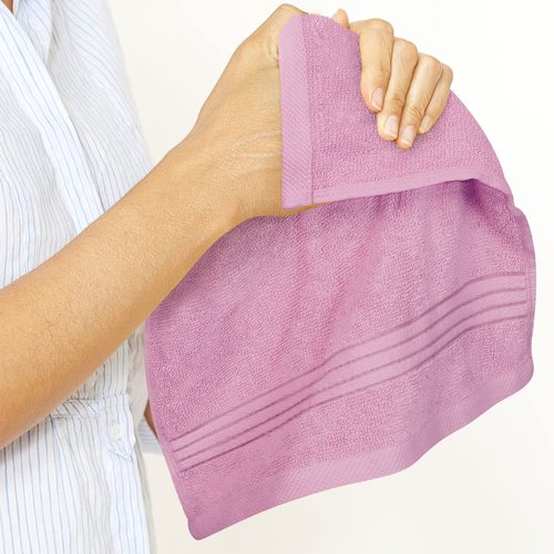 Utopia Towels 12 Pack Premium Wash Cloths Set (12 x 12 Inches) 100% Cotton Ring Spun, Highly Absorbent and Soft Feel Washcloths for Bathroom, Spa, Gym, and Face Towel (Pink)