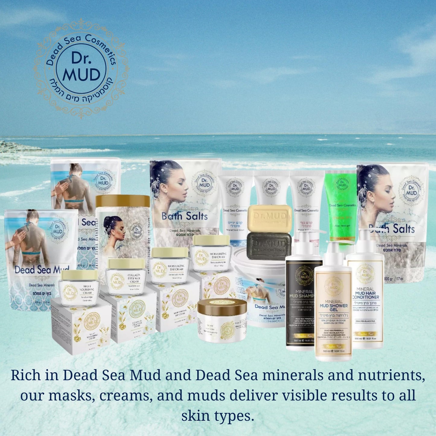 Dr. MUD Roll-On Deodorant for Women – Aluminum-Free, Natural Odor Protection with Dead Sea Minerals, Aloe Vera, Cucumber & Chamomile – Long-Lasting, Non-Sticky, Refreshing Scent | 90ml