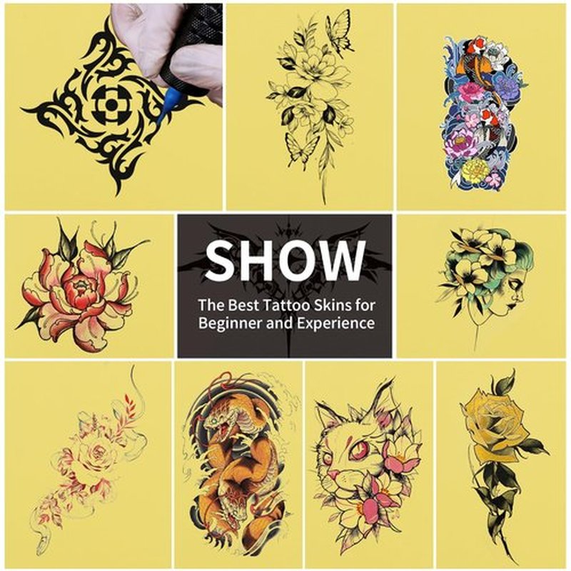 Blank Tattoo Practice Skin, 10pcs 3mm Practice Skin Tattoo Skin Practice Sheet Tattoo for Beginners and Experienced Artists Tattoo Supplies(Silicone Type)…