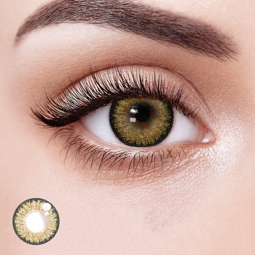 Colored Contacts Tweezers Beautiful Present to Girl Makeup Fashion Halloween AmberBrown