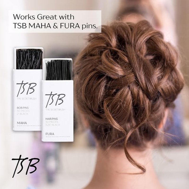 TSB Hair Filler, Brown, 1 Pack - Patent Pending Hair Filler - Ultimate Hair Bun Maker, Volume Hair Bumps Tool - Perfect for Brides, Performers - Non-Irritating, All-Day Hold