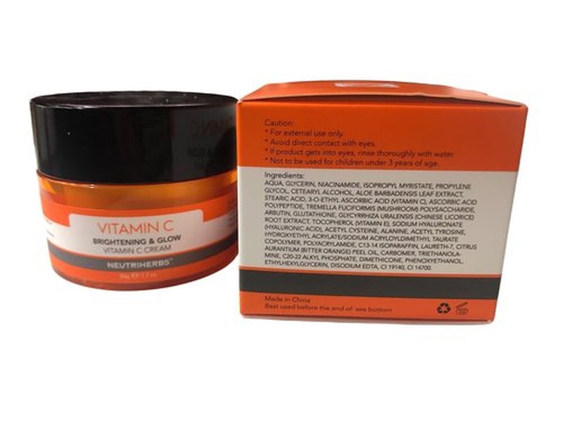 Neutriherbs Vitamin C Face Cream Day & Night Cream Facial Moisturizer - Moisturizing Softening & Smoothing Skin 1.7oz