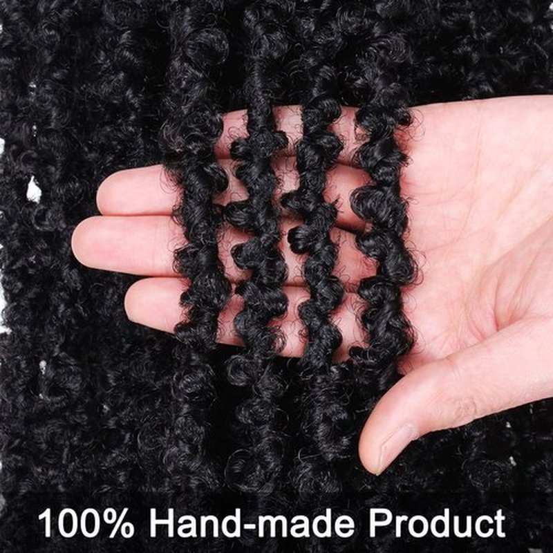 ZRQ 36 Inch Butterfly Locs Crochet Hair 6 Packs Pre-twisted Distressed Locs 36 In Goddess Locs Crochet Braids Synthetic Boho Locs Hair Extensions 1B#