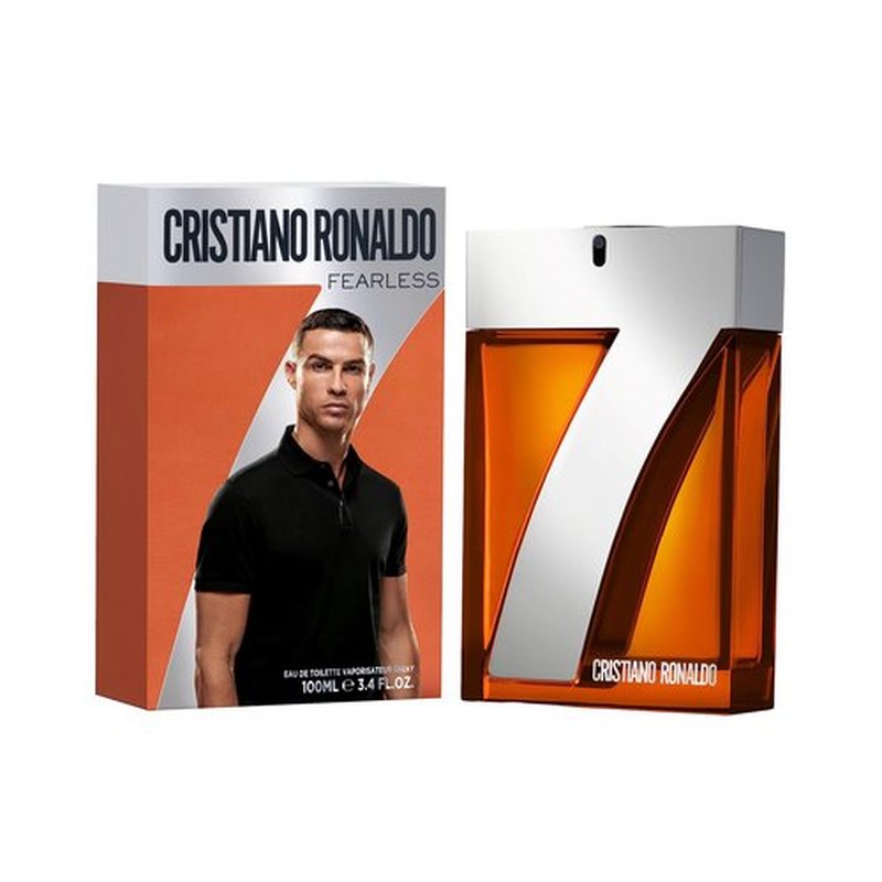 CRISTIANO RONALDO Fearless - 3.4 oz Men's EDT Spray - Vegan, Sustainably Sourced, Long Lasting Cologne for Men - Woody Spicy Floral Scent - Fragrance for Confident and Determined Men