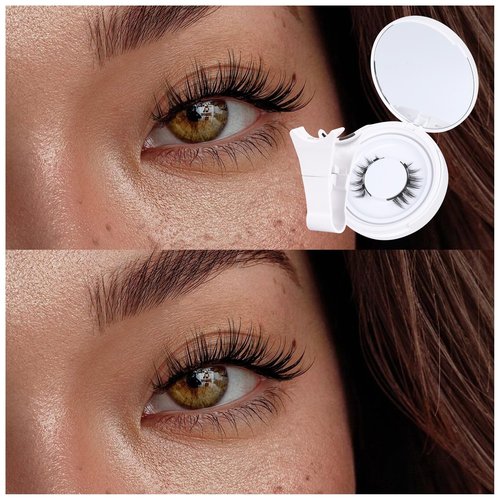 Natural Magnetic Eyelashes Wispy Magentic Lashes Reusable Clear Band Magnetic Eyelashes Kit with Applicator No Glue Needed Magnetic Lashes for All Day Comfort and Easy Wear and Remove by JIMIRE