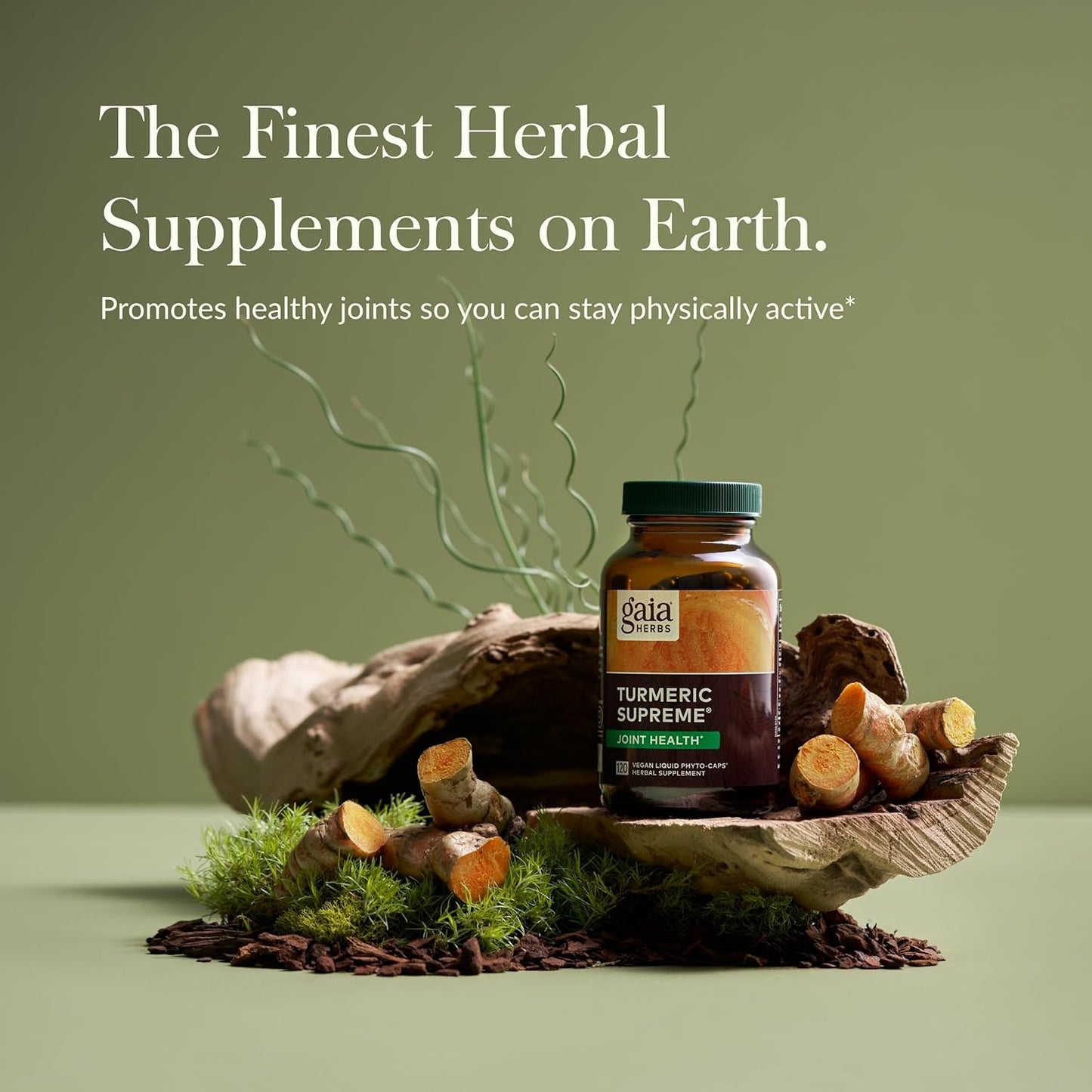 Gaia Herbs Turmeric Supreme Joint Health - Joint Support Supplement - with Quercetin, Black Pepper, Boswellia, Ginger Root, Curcuminoids, & More - 60 Liquid Phyto-Capsules (15-Day Supply)