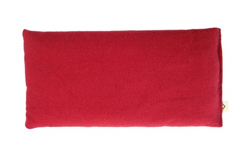 Peacegoods Unscented Eye Pillow - Made from Soft Cotton Flannel - Weighted filled with Flax Seed Microwavable - Yoga Massage Headache Sleep Made USA - red