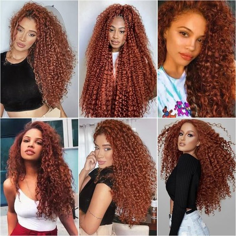 GoGo Curl Crochet hair 24inch Water Wave Crochet hair Ombre Synthetic Bohemian Crochet Braid Deep Wave Braiding hair Extensions (350, 24inch)