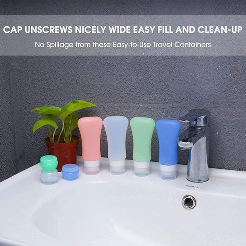 20 Pack Travel Bottles BPA Free TSA Approved for Toiletries 3oz Leak Proof Travel Shampoo and Conditioner Bottles for Toiletries, Silicone Travel Size Toiletries Containers with Toiletry Bag Teapile