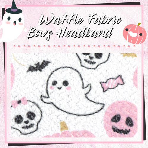 YanJie Halloween Baby Headbands Bow Ghost Hair Bow Baby Pink Halloween Bow baby White Halloween Bows Newborn Bows Infant Halloween Hair Accessorie