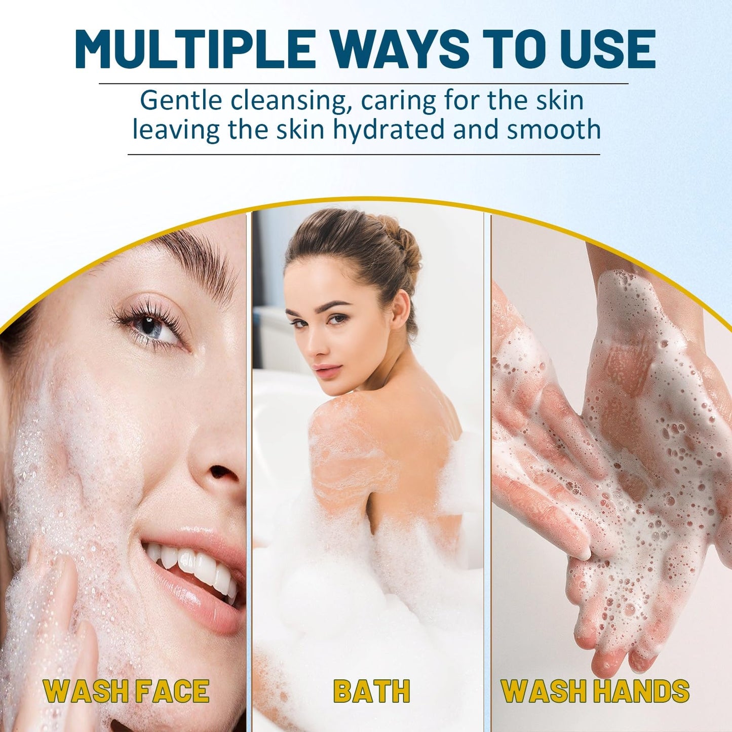 yoniagood 3 PCS Sulfur Dead Sea Soap, Natural Sulphur Bar Soap with Dead Sea Salt, Tea Tree Oil, Face & Body Exfoliating & Moisturizing Bar for Men & Women All Skin Types