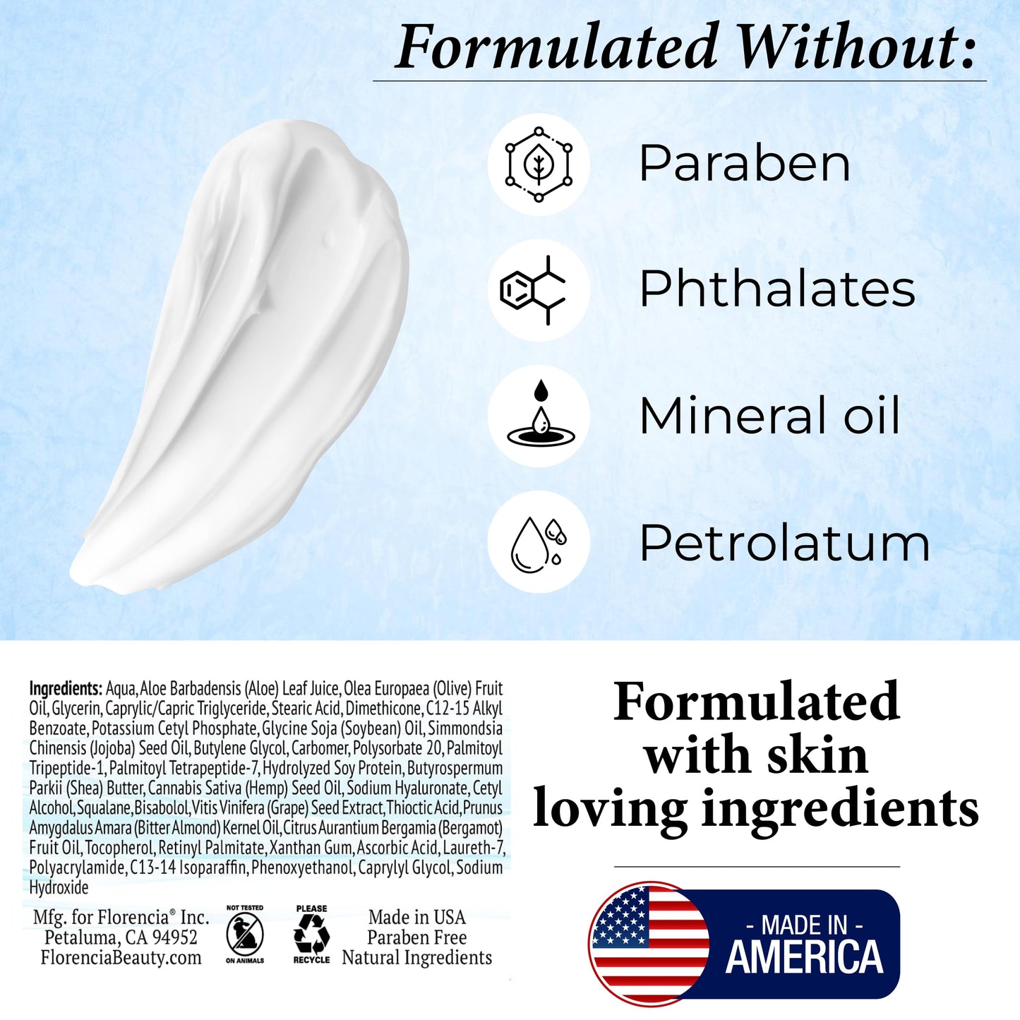 Florencia Ultra Peptide Complex Cream – Reviving Face Moisturizer, 2 oz