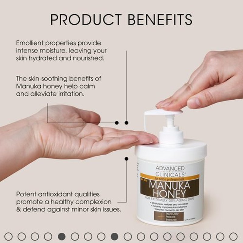 Advanced Clinicals Vitamin C Brightening Cream + Manuka Honey Body Lotion & Face Moisturizer 2pc Skin Care Bundle | Anti Aging Body Butter Lotion & Face Lotion For Women, Dry Skin, & Wrinkles, 2pc