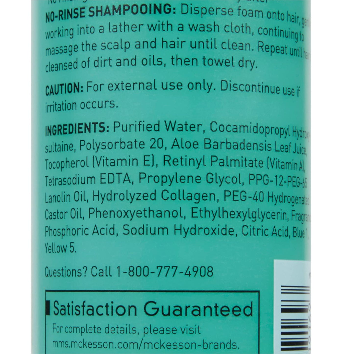 McKesson Rinse-Free Foam Cleanser with Aloe, 9 oz [1 Count] Vitamin A and E - Body Wash & Shampoo for Elderly, Hospital Grade, Cucumber Melon