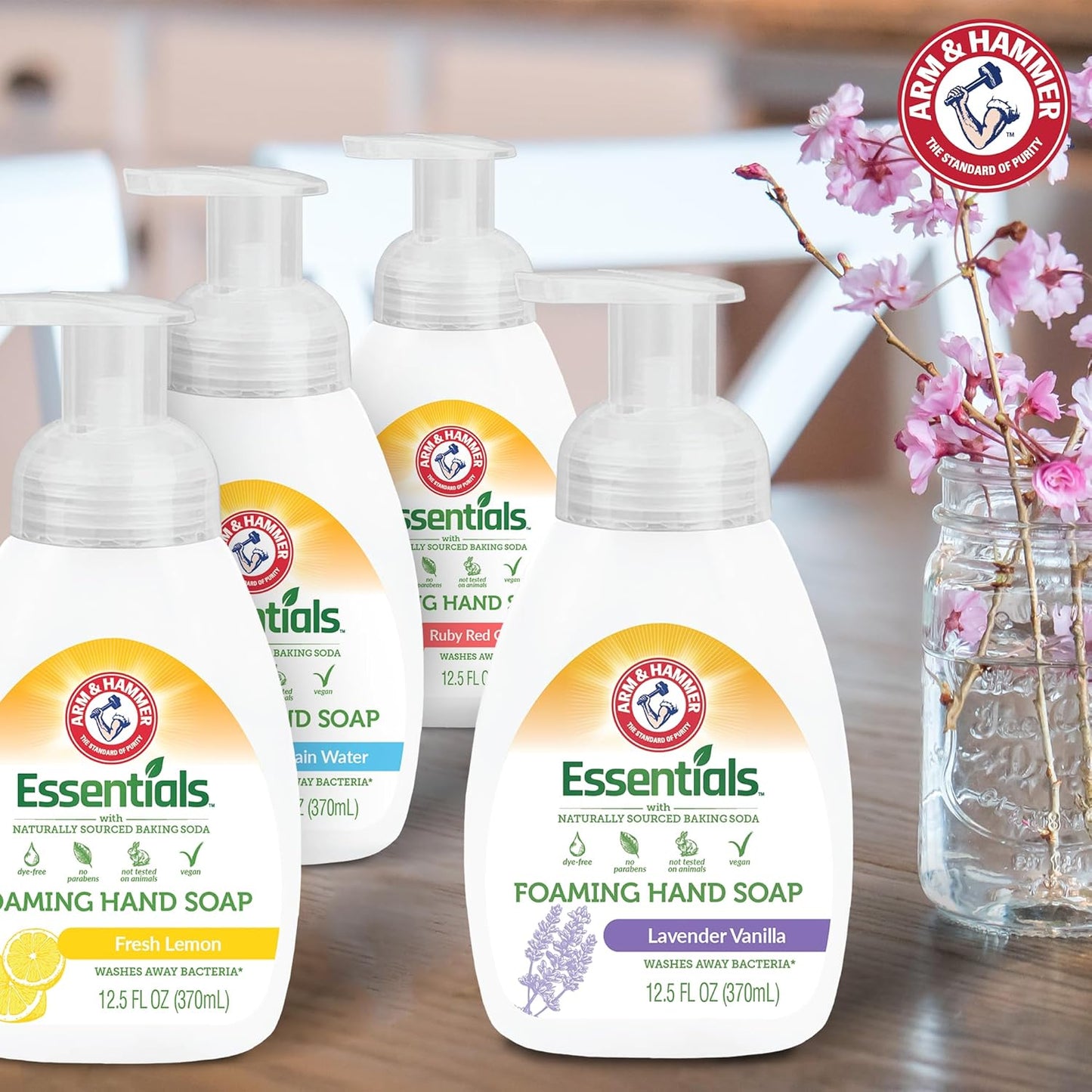 Arm & Hammer Foaming Hand Soap - Ruby Red Grapefruit Scent with Aloe Vera | 12.5 Fl Oz (370mL)