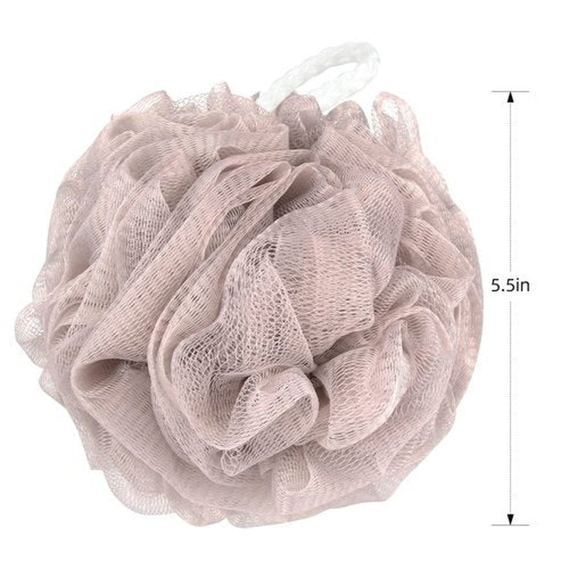 Fu Store Bath Sponges Shower Loofahs 70g Mesh Balls Sponge 4 Solid Colors for Body Wash Bathroom Men Women - 4 Pack Scrubber Cleaning Loofah Bathing Accessories