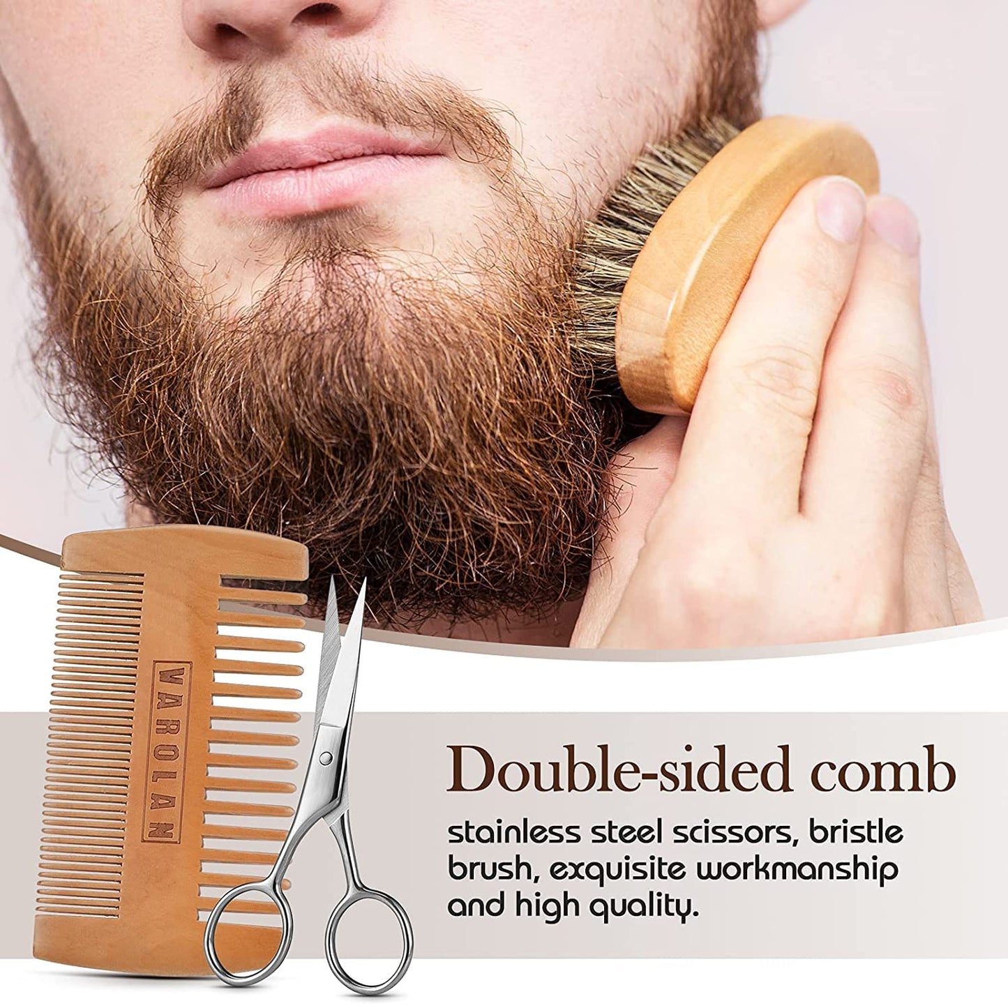 Varolan Birthday Gifts for Men, Mens Gifts, Unique Beard Care Kit for Men Best Friends Male Dad Brother Husband Fiance Him Boyfriend Coworker, Gift Ideas Gifts for Him