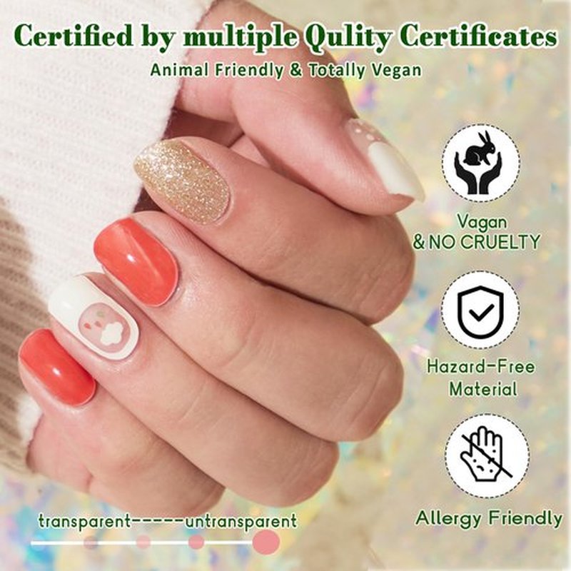 GelMala Gel Nail Strips Winter Design Snow and Snowman Gel Nail Stickers, Long Lasting, Easy to Apply&Remove -Gel Nail Strips for Nails Manicure Nail Wraps，Easy for begginners (Jingle Bells)