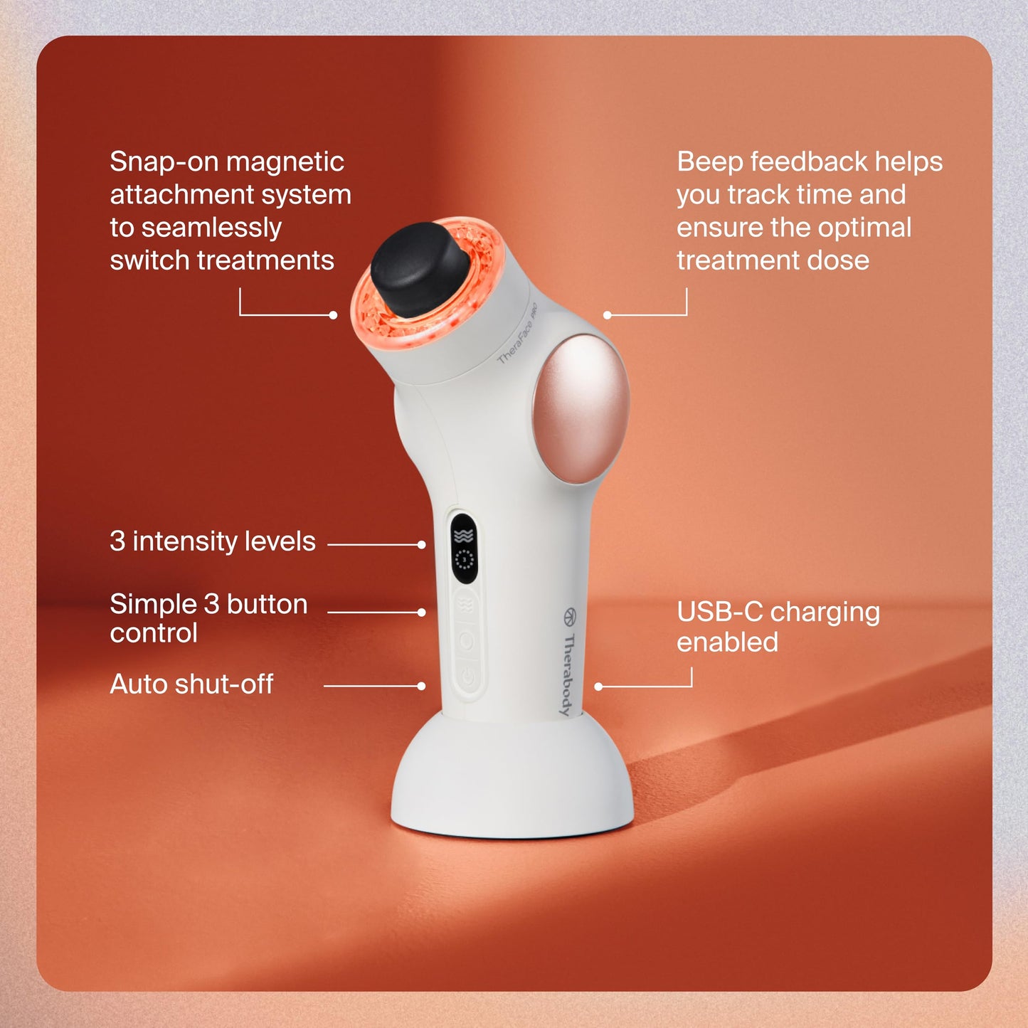 TheraFace Therabody TheraFace PRO - Microcurrent Facial Device, 8-in-1 Compact Face Massager&Facial Sculpting Tool with Light Therapy for Skin Tightening, Anti Wrinkle, Anti Aging & Skin Care (Black)