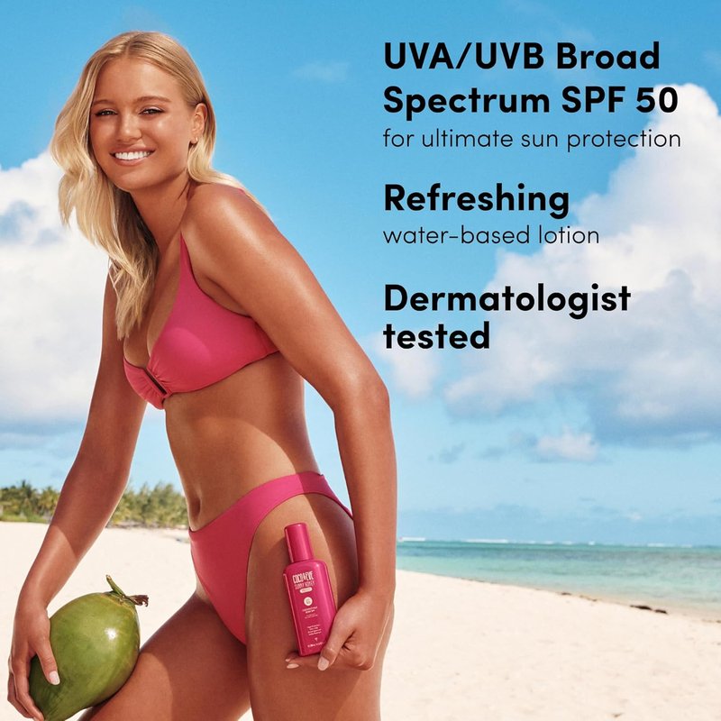 Coconut Milk Body Sunscreen SPF 50 - Sunny Honey Bali Bronzing Self Tanner Mousse | 6.76 Fl Oz + 6.7 Fl Oz